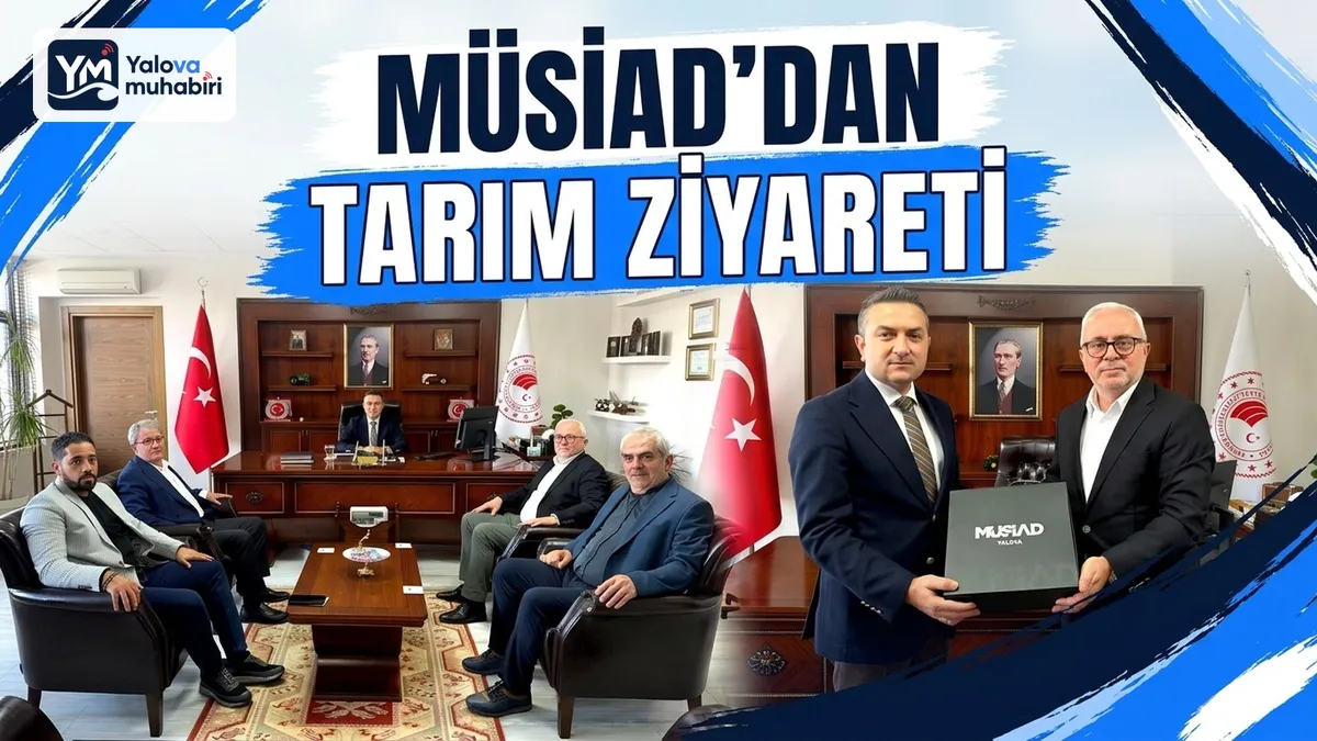 Yalova'da tarımın mevcut durumu ile tarımsal faaliyetlerin ele alındığı ziyarette, iş dünyası temsilcileri İl Tarım ve Orman Müdürü Mustafa İlmeç ile bir araya geldi.