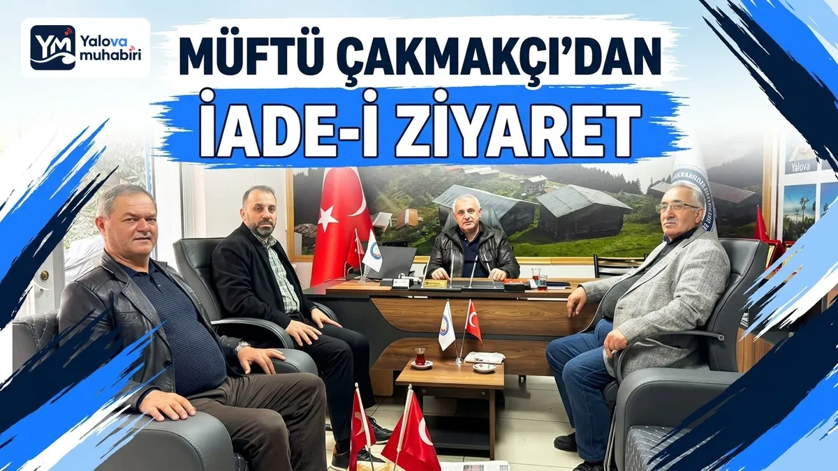 İl Müftüsü Naci Çakmakçı, Karadeniz Dernekler Federasyonu ve Rizeliler Kültür ve Dayanışma Derneği başkanlarına İade-i ziyarette bulundu.