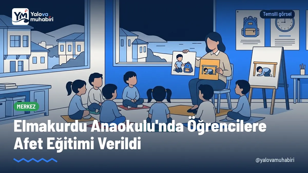 Özel Yalova Elmakurdu Anaokulu'nda 30 Ekim Cuma günü düzenlenen programda, çocuklara afet öncesi, anı ve sonrasında yapılması gerekenler anlatıldı.
