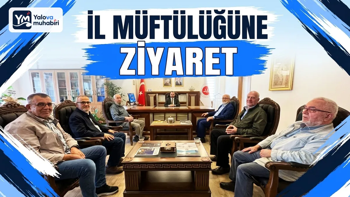 Gaziosmanpaşa Camii dernek heyeti, Yalova İl Müftülüğünü ziyaret ederek İl Müftüsüne hayırlı olsun temennisinde bulundu.
