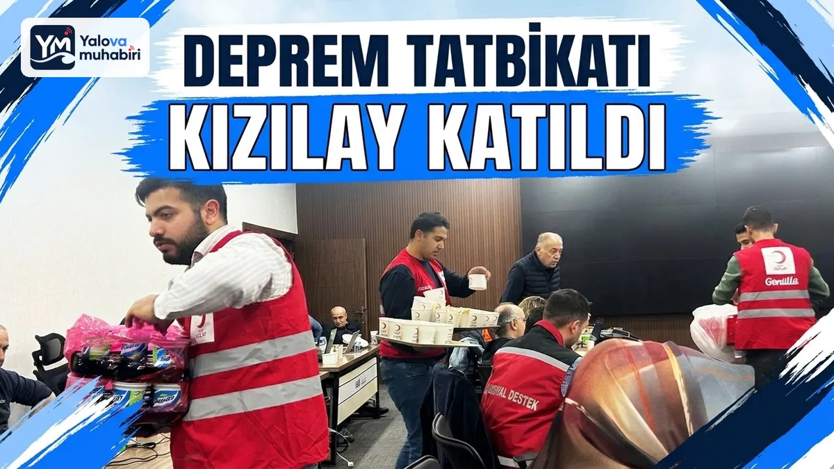 AFAD koordinasyonunda Marmara Adaları merkezli deprem senaryosuyla düzenlenen bölgesel masa başı tatbikatına Türk Kızılay Yalova ekipleri de katıldı.