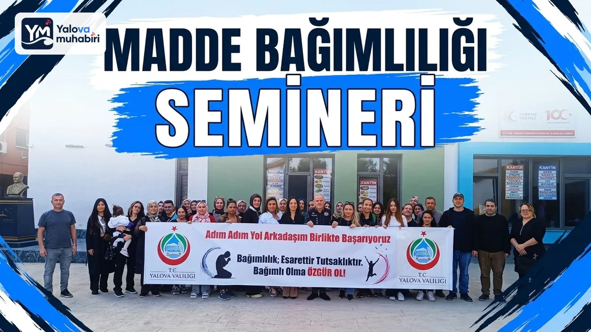 Yalova Atatürk İlkokulu'nda velilere yönelik "Madde Bağımlılığı ve Farkındalık" semineri düzenlendi; eğitimi Emniyet Müdürlüğü personeli Yılmaz Çetin verdi.