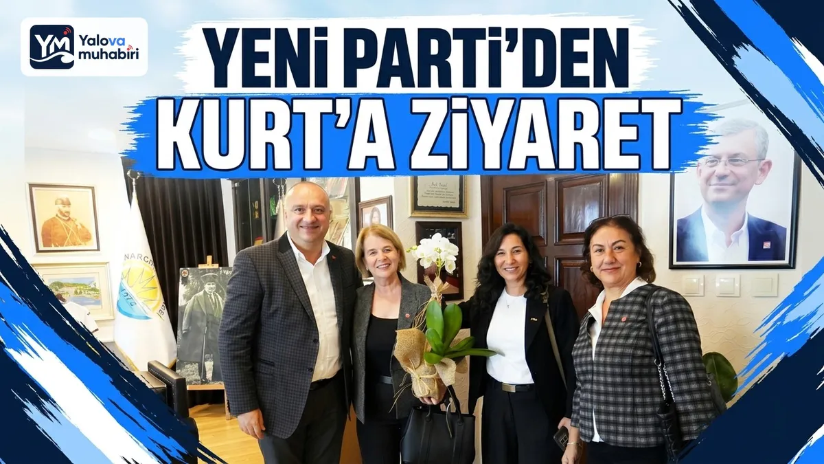 Yeni parti Çınarcık İlçe Başkanı hasibe Birgin ve beraberindeki yönetim kurulu üyeleri, 26 Ekim Pazartesi günü Çınarcık Belediye Başkanı Avni Kurt'u makamında ziyaret etti.