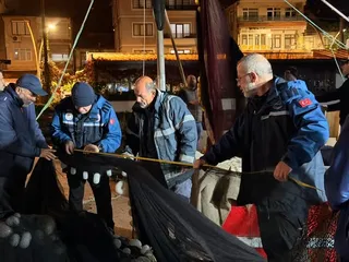 İzmit Körfezi'nde alamana ağlarıyla avcılık yapan balıkçı gemileri, Yalova ve Kocaeli ekiplerinin katıldığı müşterek denetim kapsamında Ereğli Limanı'nda teknik kontrolden geçirildi. - Küçük görsel 5
