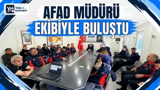 Yalova İl Afet ve Acil Durum Müdürü Adem Eşiyok, kurumun arama kurtarma personeli ve birim yöneticileriyle düzenlenen tanışma ve istişare toplantısında bir araya geldi. - Küçük görsel 1
