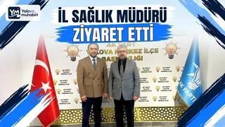 Yalova İl Sağlık Müdürü Halim Ömer Kaşıkcı, AK Parti Merkez İlçe Başkanı Hüseyin Özyılmaz'a ziyarette bulundu; müdürlük nazik ev sahipliği dolayısıyla Özyılmaz'a teşekkür etti. - Küçük görsel 1