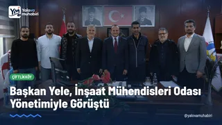 Çiftlikköy Belediye Başkanı Adil Yele, Nevzat Çelikten başkanlığındaki oda yönetimiyle belediyede bir araya gelerek görüş alışverişinde bulundu. - Küçük görsel 1