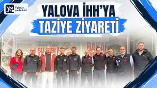 Isparta'daki kanyonda eğitim sırasında meydana gelen kaza sonucu hayatını kaybeden Sinan Yavuz için AFAD İl Müdürü Adem Eşiyok ve şube müdürleri Yalova İHH'ya taziye ziyaretinde bulundu. - Küçük görsel 1