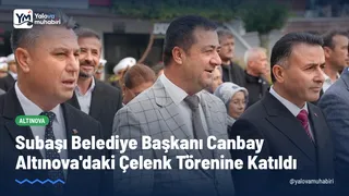 Altınova Kaymakamlığı öncülüğünde düzenlenen Cumhuriyet Bayramı programında Karamürselbey Eğitim Merkezi Komutanlığı askerî bando yürüyüşü düzenledi; törene Subaşı Belediye Başkanı Turan Canbay da katıldı. - Küçük görsel 1