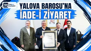 Yalova Belediye Başkanı Mehmet Gürel ve beraberindeki belediye meclis üyeleri, Yalova Barosu'na iade-i ziyarette bulundu. - Küçük görsel 1