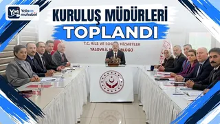 Yalova'da sosyal hizmet kuruluşlarının müdürleri, İl Müdürü Seçkin Bilici başkanlığında düzenlenen tanışma ve değerlendirme toplantısında bir araya geldi. - Küçük görsel 1
