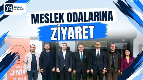 Yalova'da meslek odalarını ziyaret eden Vali Dr. Ahmet Hamdi Usta, Mimarlar Odası ve Jeoloji Mühendisleri Odası yönetimleriyle afetlere karşı bilinçli bir kent hedefi doğrultusunda bir araya geldi.
