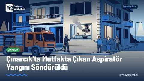 Çınarcık'ta bir apartman dairesinin mutfağında aspiratörün alev alması sonucu çıkan Yangın itfaiye ekiplerince söndürülürken, ikamette hasar meydana geldi.