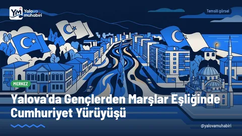Yalova Ülkü Ocakları bünyesindeki üniversite teşkilatı, 29 Ekim Cumhuriyet Bayramı dolayısıyla kentin ana caddelerinde Türk bayrakları ve marşlar eşliğinde yürüyüş yaptı.