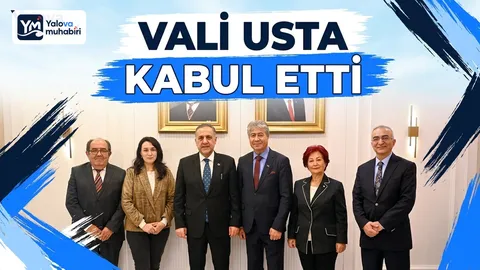 Yalova Valisi Dr. Ahmet Hamdi Usta; Musiki Dernek Başkanı Faruk Ömer Öskan, iş insanı Kamil Alfat ve Eğitim Bir-Sen Şube Başkanı Ahmet Kotcioğlu'nu kabul etti.