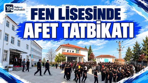 Yalova Termal Fen Lisesinde, Millî Eğitim Bakanlığının Yeşil Vatan projesi ve Afetler ve Dayanıklılık Ayı programı doğrultusunda afet farkındalığı eğitimi ile tatbikat yapıldı.