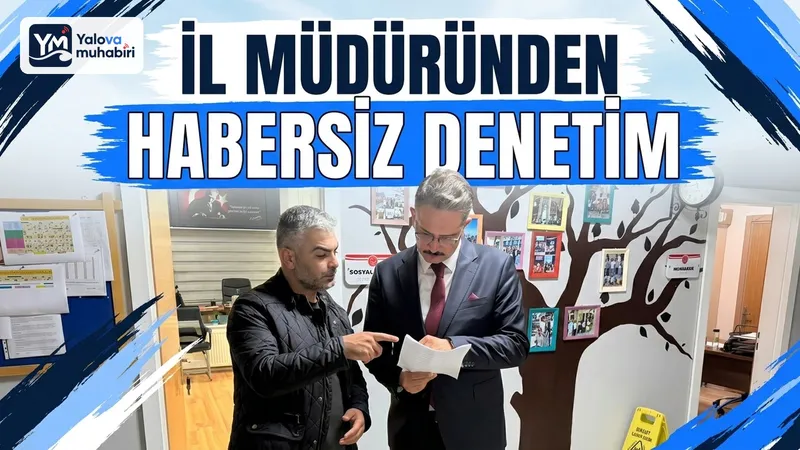 Yalova Bakım ve Rehabilitasyon Merkezi'ne habersiz denetim gerçekleştiren İl Müdürü Seçkin Bilici, sunulan hizmetleri inceleyerek kurumdan yararlanan bireylerle bir araya geldi.