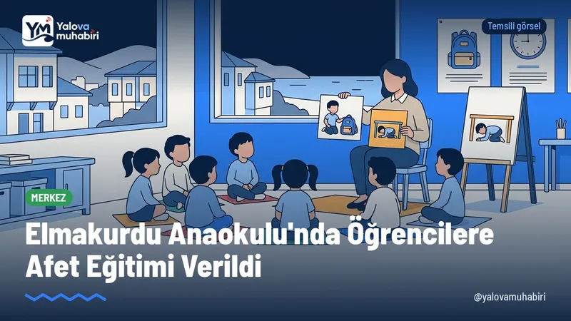 Özel Yalova Elmakurdu Anaokulu'nda 30 Ekim Cuma günü düzenlenen programda, çocuklara afet öncesi, anı ve sonrasında yapılması gerekenler anlatıldı.