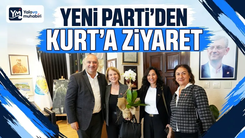 Yeni parti Çınarcık İlçe Başkanı hasibe Birgin ve beraberindeki yönetim kurulu üyeleri, 26 Ekim Pazartesi günü Çınarcık Belediye Başkanı Avni Kurt'u makamında ziyaret etti.