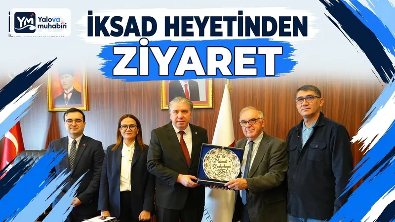 İKSAD Enstitüsü heyeti, Yalova Üniversitesi Rektörü Prof. Dr. Mehmet Bahçekapılı'yı makamında ziyaret ederek yeni akademik projeleri ve bilim diplomasisi çalışmalarını görüştü.
