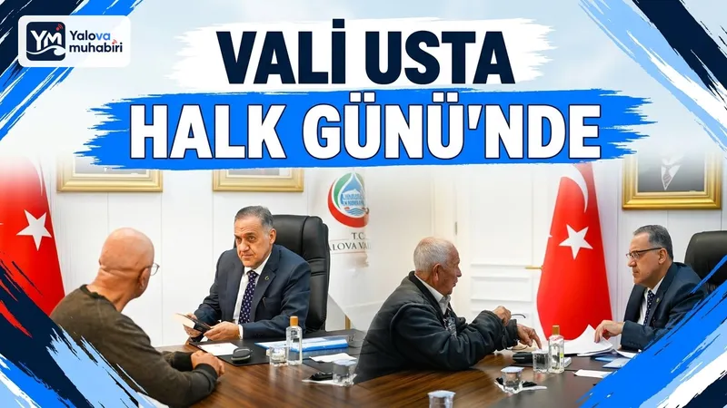 Yalova Valisi Dr. Ahmet Hamdi Usta, düzenlenen Halk Günü buluşmasında vatandaşlarla bir araya gelerek talep, öneri ve sorunları dinledi.