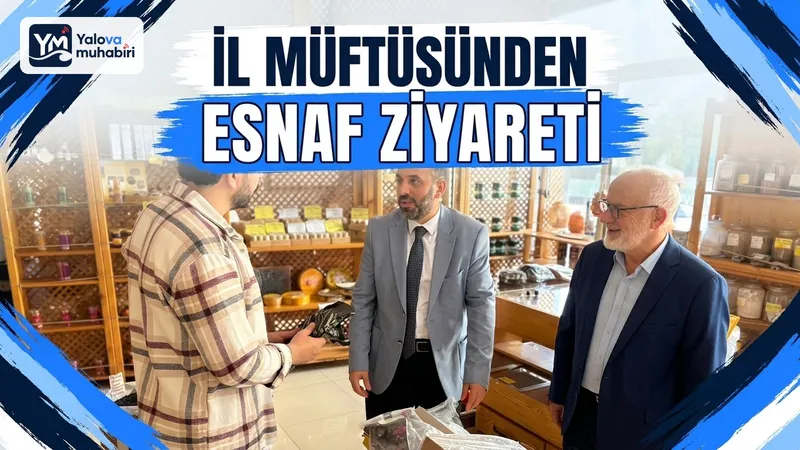 Yalova İl Müftüsü Naci Çakmakçı, din görevlileriyle birlikte Gaziosmanpaşa civarındaki esnafı ziyaret ederek hayırlı kazançlar diledi ve Diyanet yayınlarından hediye etti.